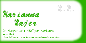 marianna majer business card